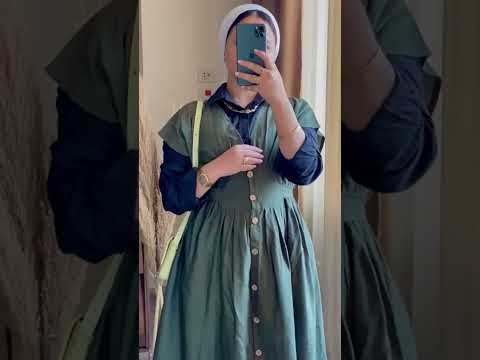 مينى دريس كت الخامه كتان اسبانىالسايز ٨٥ك