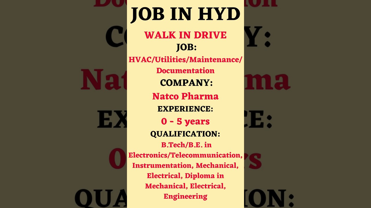 HVAC Maintenance Jobs In Hyderabad jobs latestjobs hyderabadjobs HVAC Maintenance Jobs In Hyderabad jobs latestjobs hyderabadjobs