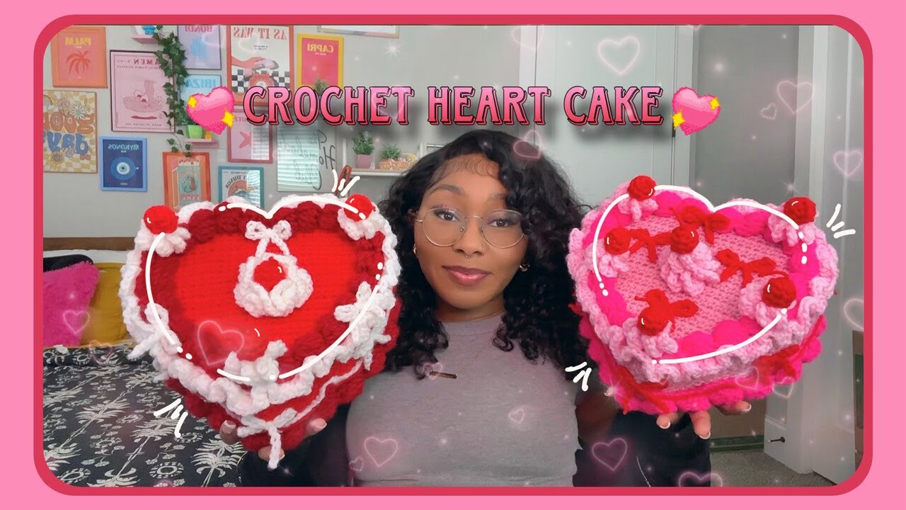 Crochet Vintage Heart Cake Box Tutorial | Valentine's Day Gift