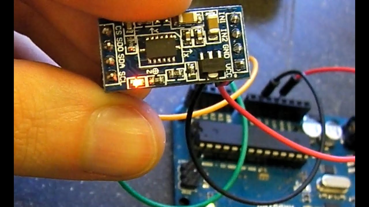 How To Connect MMA7455 Accelerometer 3-Axis Tilt Sensor [Arduino ...