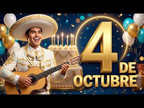 ASí te Cantamos Cumpleaños Feliz 4 de Octubre - Feliz Cumpleaños Hoy- Las Mañanitas con Mariachi