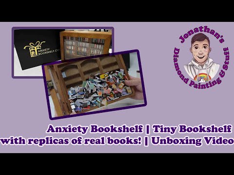 Anxiety Bookshelf with replica minature books Unboxing