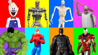 superheroes VS granny VS ice scream VS Scp 096  | Hulk Spiderman IronMan Batman