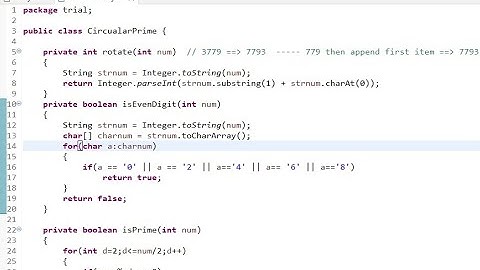 Java Programming || Circular Prime number || Placement Problems