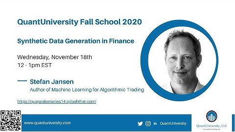 QU Fall School | Synthetic Data Generation in Finance