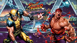 Wolverine vs Evil Ryu - Street Fighter Showdown