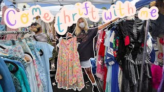COME THRIFT WITH ME AT THE BEST FLEA MARKET IN LA + summer try on THRIFT HAUL
