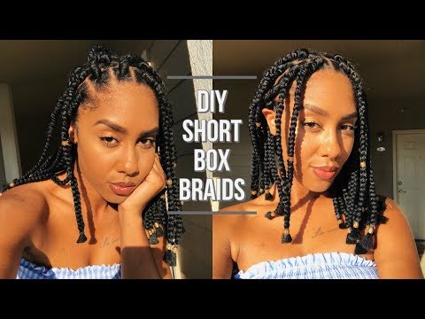 how to short box braidsrubber band method90s inspo  youtube