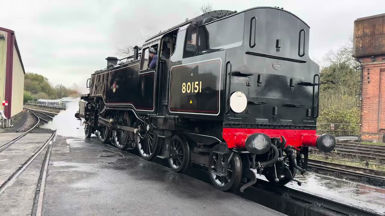 On shed at Sheffield Park with 80151 and E6040 