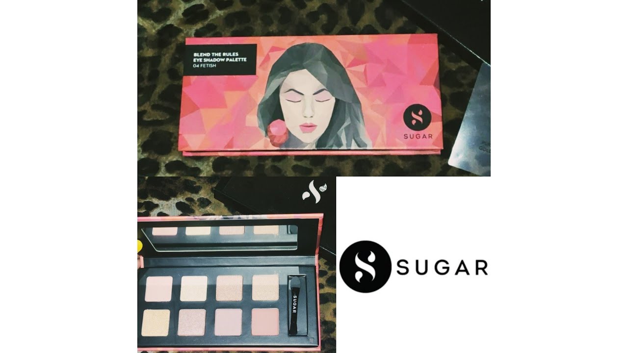 Suger cosmetics Blend The Rules Eyeshadow Palette, 04 FETISH, Swatches,try on,(No filter) 