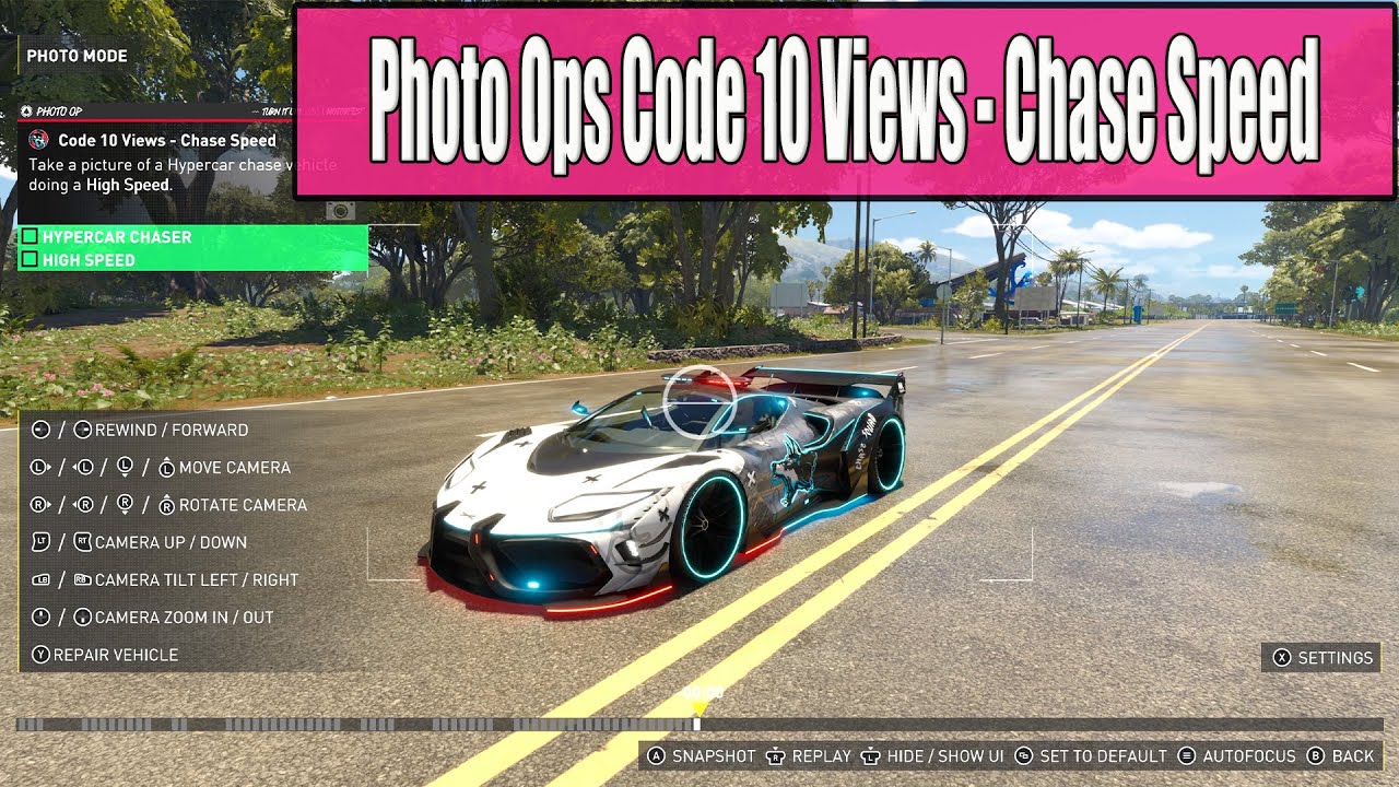 The Crew Motorfest Photo Ops Code 10 Views - Chase Speed