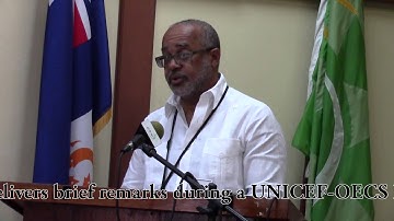 OECS Director General at UNICEF-OECS PCA signing ceremony