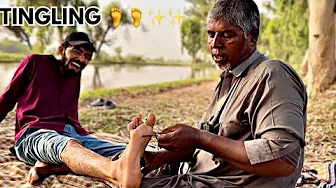 ASMR FEET & LEG CARE MASSAGE MENS MOST TICKLISH & STRESS RELIEF | FOOT REFLEXOLOGY MASSAGE | TINGLES