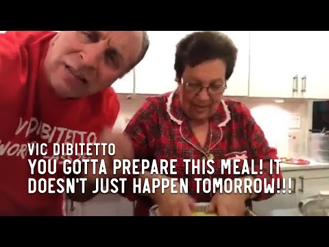 You gotta prepare this meal! It doesn't just happen tomorrow!!!