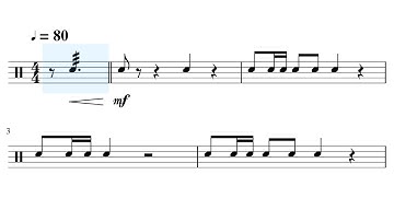Snare solo to practise sight reading rhythms and rolls 🥁🎵