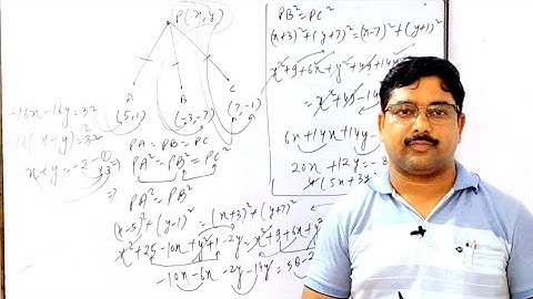 Class 10 Coordinate Geometry | Point Equidistant from A(5,1), B(-3,-7), C(3,-1) | RS Aggarwal Ch-6