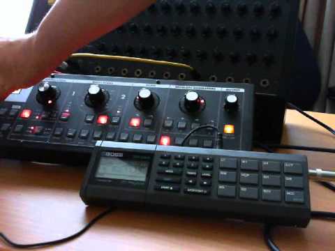 moog slim phatty & KORG SQ-10 & BOSS DR220A