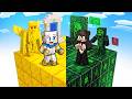 DIO contro HACKER nella BATTAGLIA su un CHUNK in Minecraft!