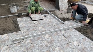 Techniques Construction Installation Of Garden Ceramic Tiles   Building Step By Step
