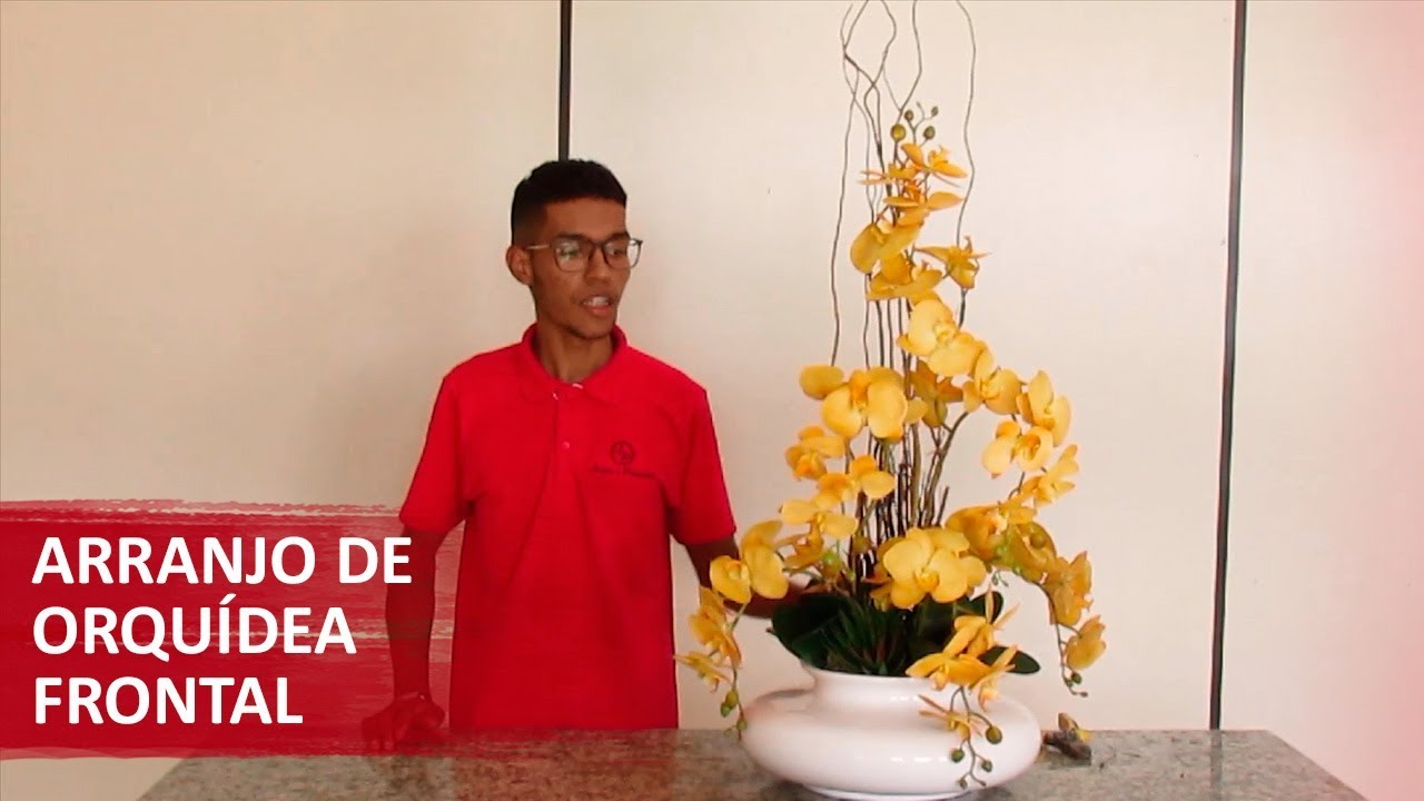 Tutorial Louças e Presentes - Arranjo de Orquídea Frontal