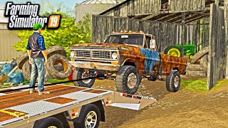 OLD BARN FIND! RUSTY 71' FORD TRUCK- (HASN'T MOVED IN 20 YEARS) | FARMING SIMULATOR 2019