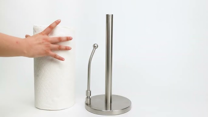 Kamenstein Hexagon Base Perfect Tear, Stainless Steel Countertop Paper  Towel Holder, One Handed Pull, No Unraveling, Weighted Base Prevents  Tipping