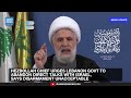 Hezbollah Chief Urges Lebanon Govt to Abandon Talks with Israel, says Disarmament Unacceptable