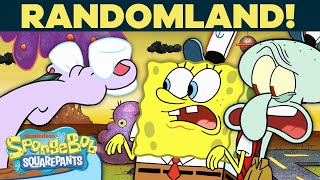 SpongeBob \& Squidward Explore Randomland! 😸 Things Get Weird... | SpongeBob