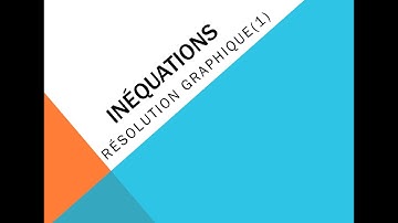FONCTIONS- Resolution graphique inéquation 1