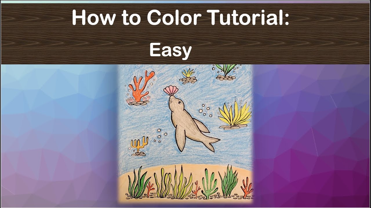 How to color with Crayons | Easy tutorial For Beginners and kids | Step ...