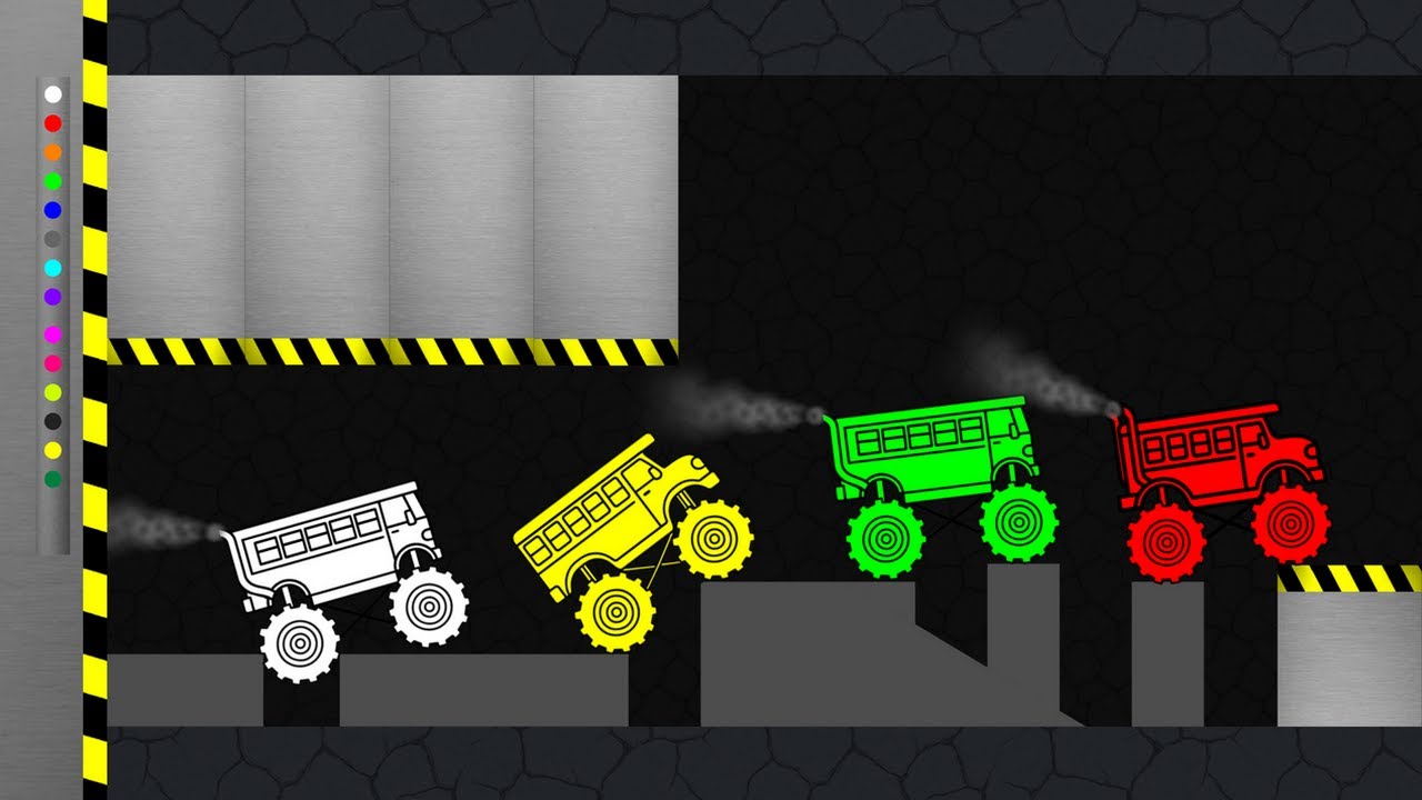 Автобус-монстр - Гонка на машинках-стикменах - Гонка на выживание в Алгоду