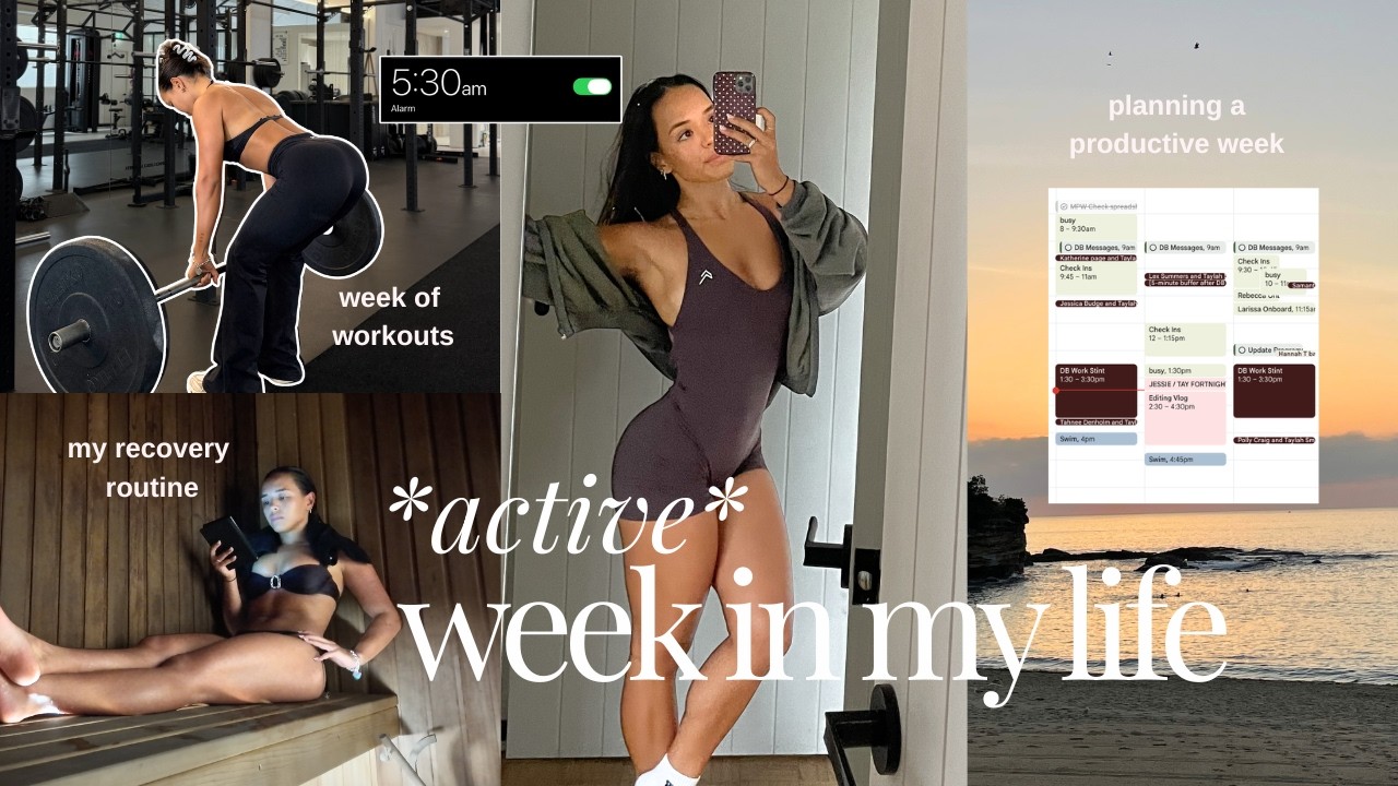 Неделя здоровья и хорошего самочувствия 🍒 (тренировки для ягодиц и пресса, восстановительная прог...