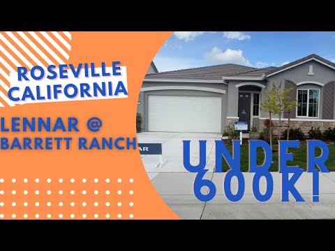 Under $600K Barrett Ranch Single Story Built by Lennar| 3 Bed| 2 Bath| Roseville Homes For Sale