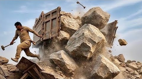 Blood, Sweat & Stone: How Rock Crusher Workers Push Through Everything!!!#dangerous ☠️👹😱☠️