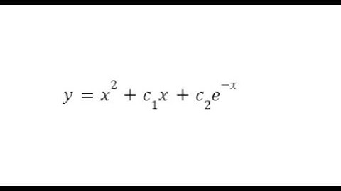 [Tagalog] ELIMINATION OF ARBITRARY CONSTANTS #24 | y=x^2+c1x+c2e^-x