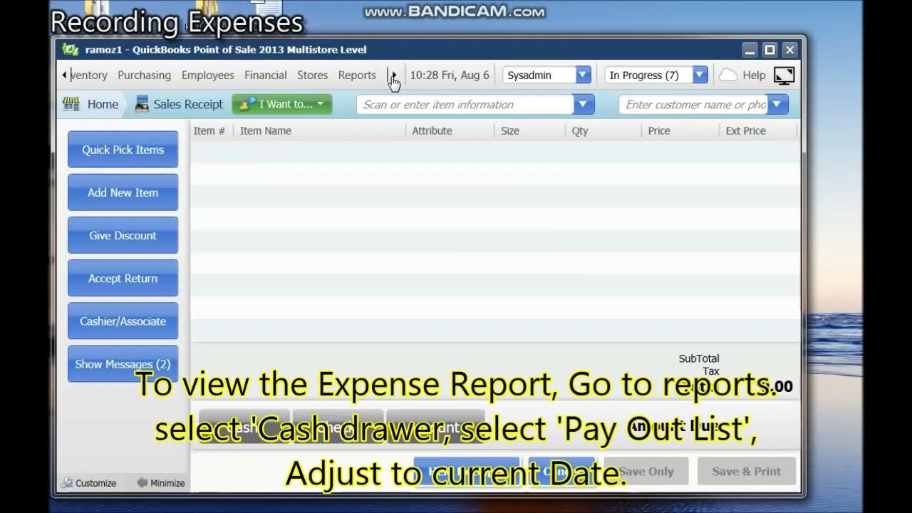 Recording expenses in quickbooks pos YouTube