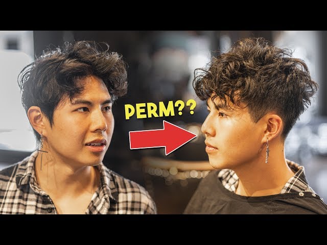 How to Get Curly Hair | Mens Haircut & Perm | Asian Hairstyle Tutorial -  YouTube