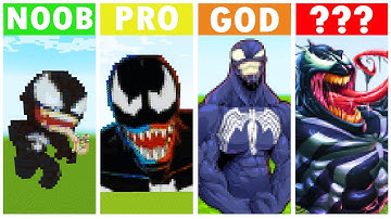 NOOB VS PRO VS HACKER VS GOD Minecraft Pixel art✨VENOM