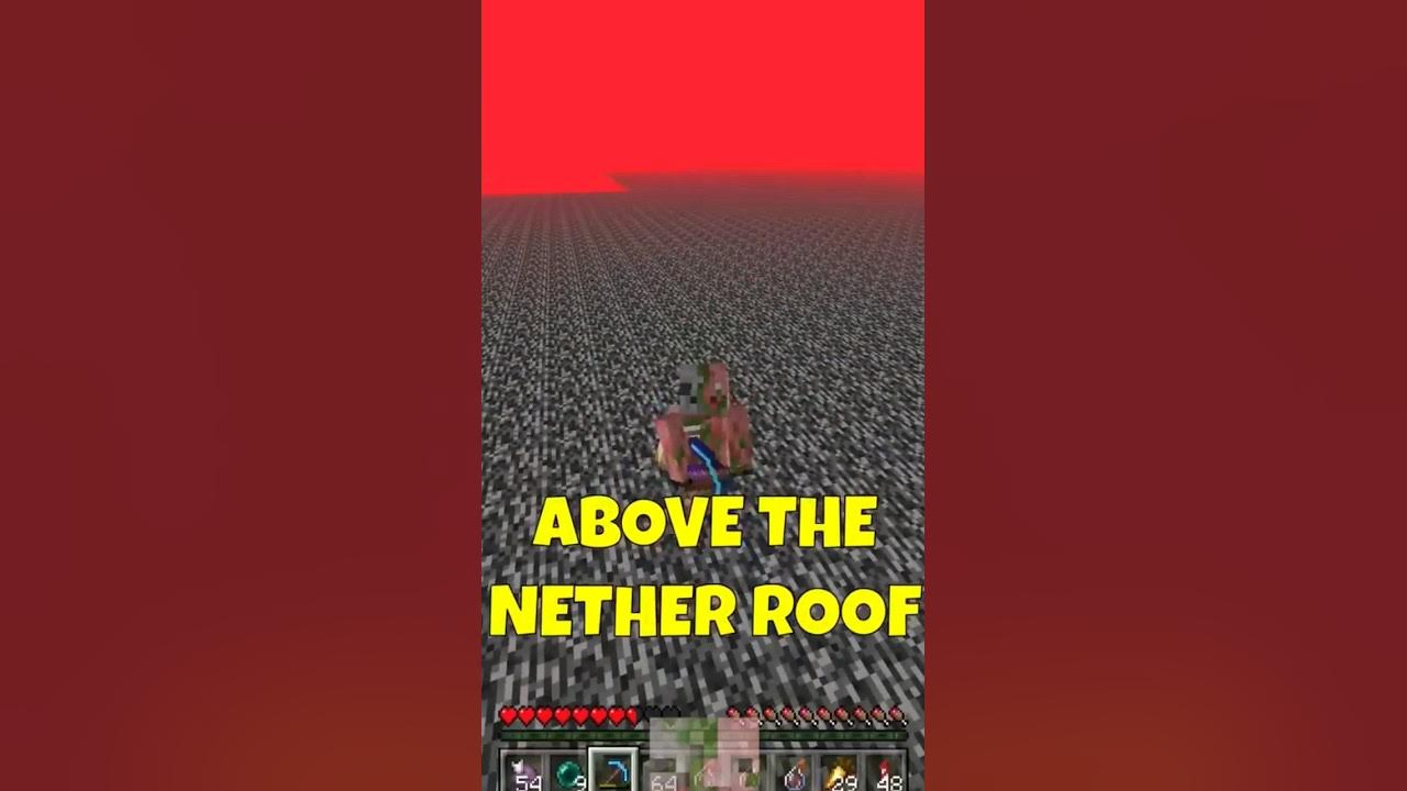 How to get ABOVE the NETHER ROOF in Bedrock • Remix • And No Way Back
