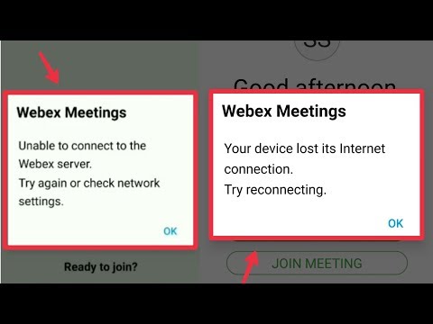 Cisco Webex Meetings Fix Unable To Connect Server & Device Lost Internet Connection Problem