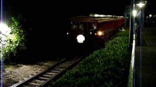 WDW train backing to the roundhouse