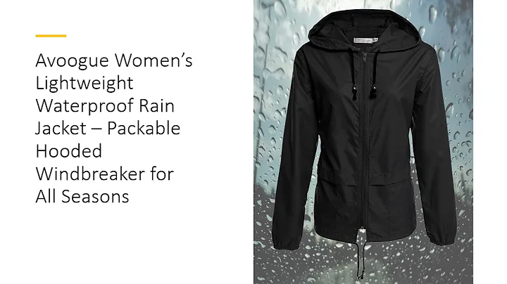 Avoogue Women’s Lightweight Waterproof Rain Jacket – Packable Hooded Windbreaker for All Seasons