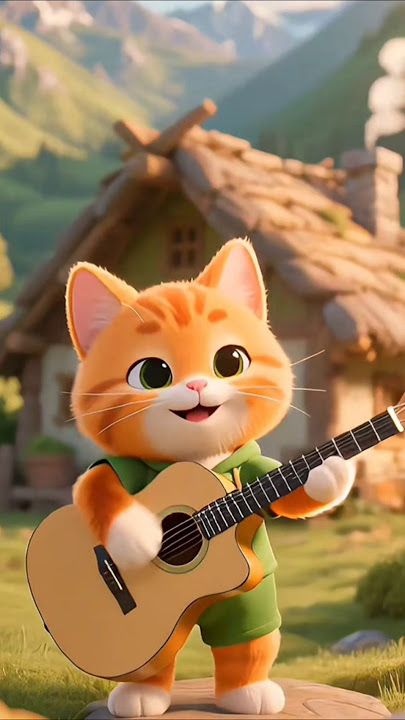cute cat playing guitar beautifully-dudidudidam #shorts #shortsvidio #cat #music #catai #cute #ai
