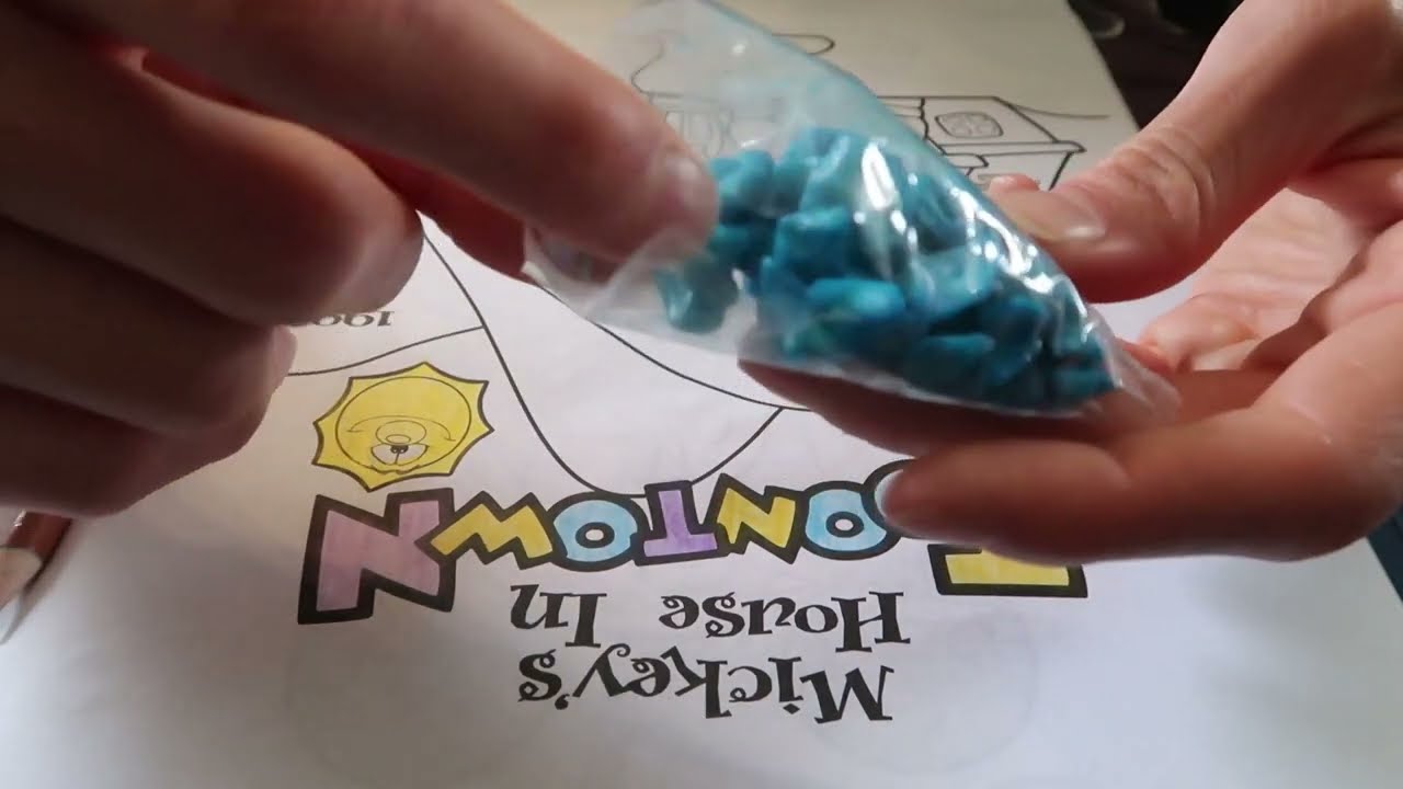 ASMR Eating Sounds - USA Hard Candy - USA Chewing Gum - Coloring