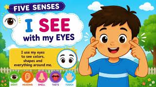 Five Senses for Kids | Learn Sight, Hearing, Smell, Taste & Touch | Preschool Learning Video