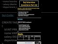 SQL Interview Questions Part 32 – Learn How to Create Tables in SQL #sql#interviewquestion#sqlquery