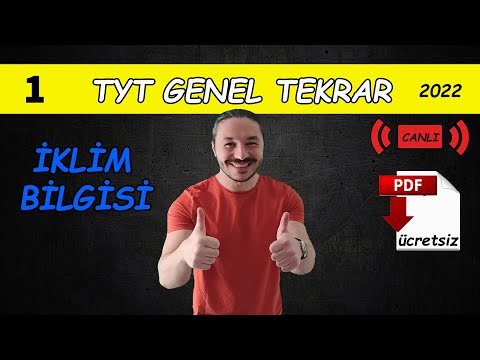 TYT COĞRAFYA GENEL TEKRAR 1 🌤️İklim Bilgisi 📂PDF Ders Notları