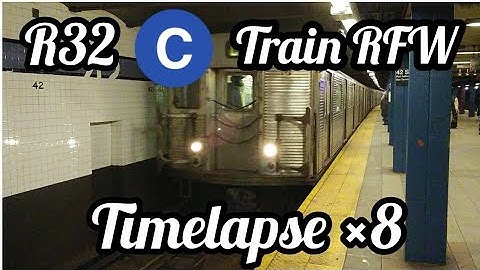 NYC Subway: Manhattan bound C Train RFW (Timelapse ×8)