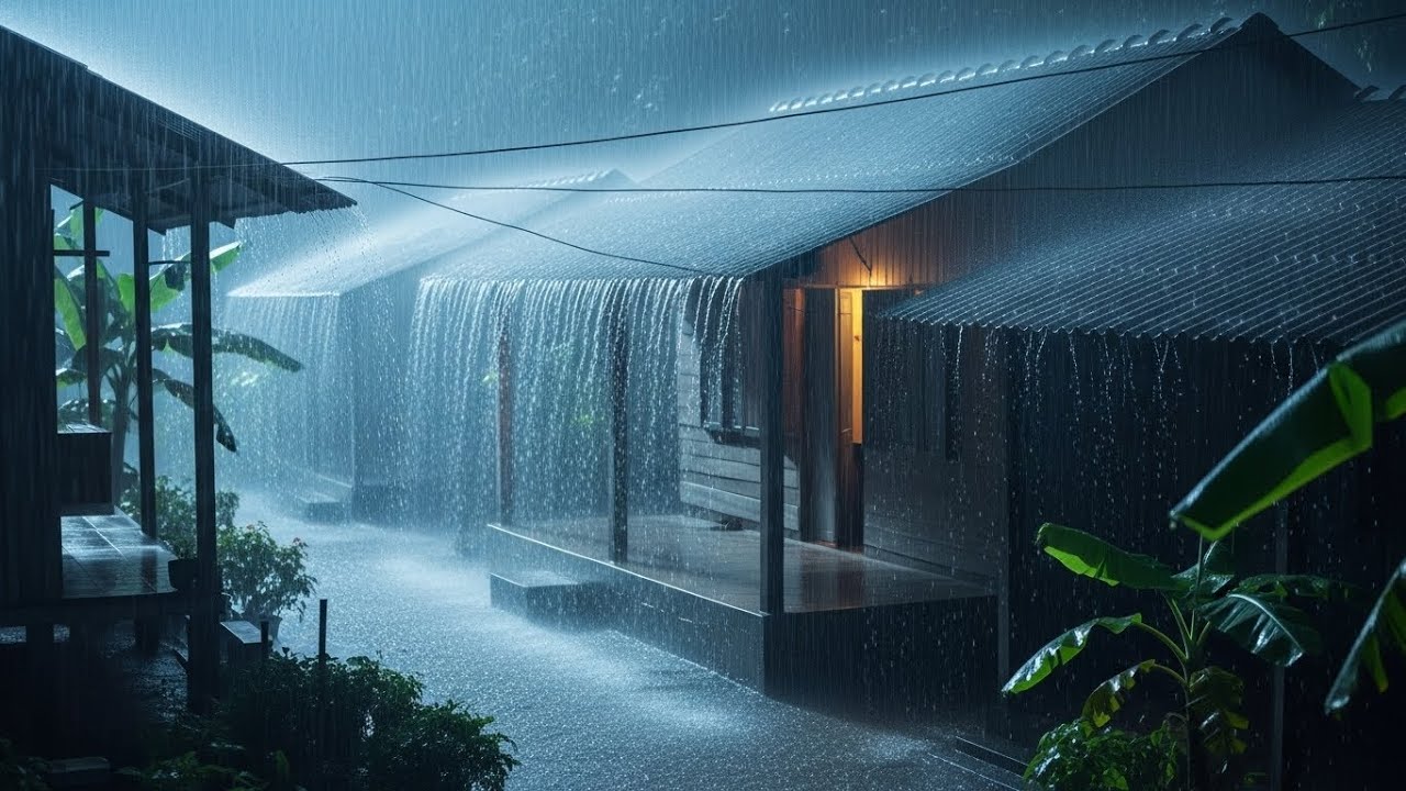 Heavy Rain on Tin Roof 10 Hours - No Ads | Deep Sleep & Stress Relief