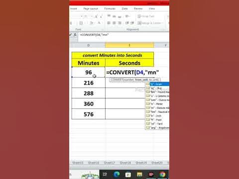 convert Min into Sec with Function in MS Excel 100K pls #excelformula # ...